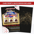 modern elegant casino party invitations